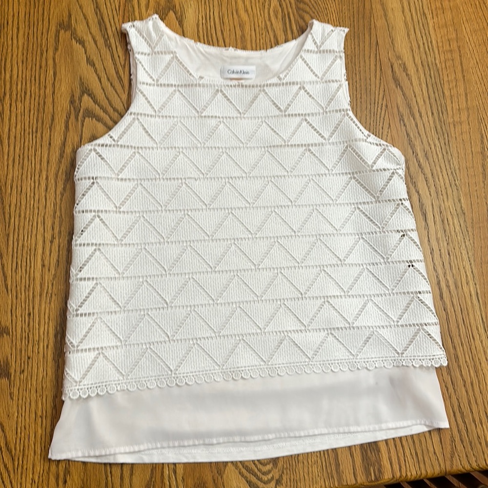 Calvin Klein mixed material top